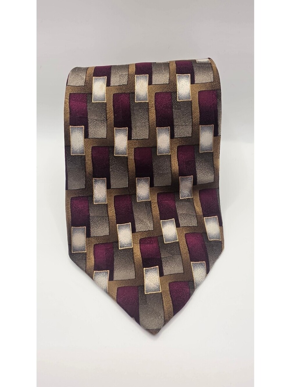 Facets Geometric Pattern Silk Tie